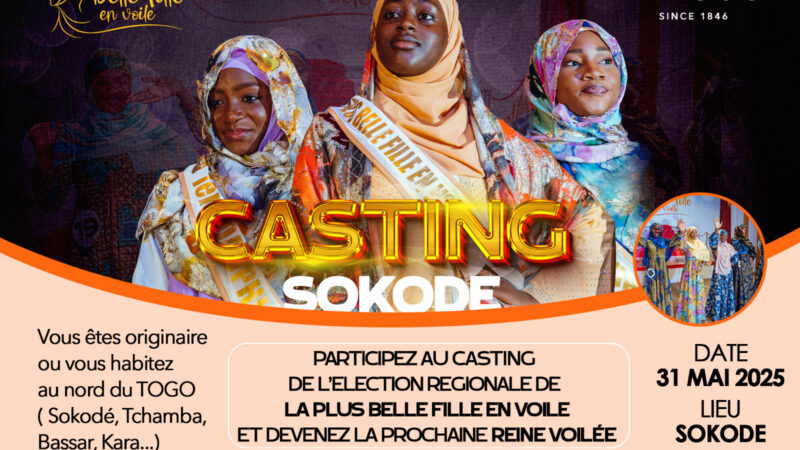 Sokodé accueille le casting régional de “La Reine Voilée” le 31 mai 2025