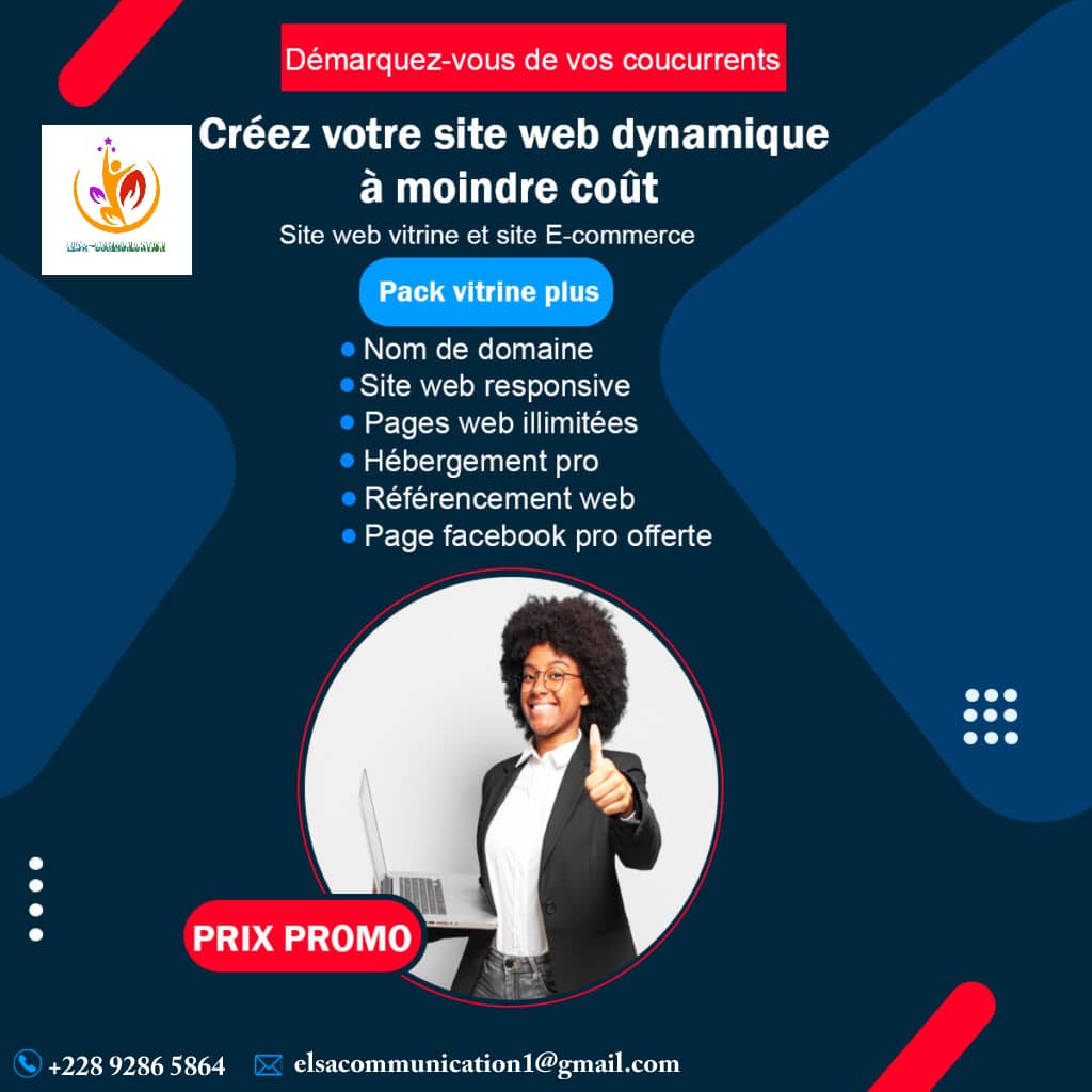 JUILLET DIGITAL AVEC ELSA COMMUNICATION. Offre Spéciale : Création de site web professionnel à seulement 80.000 FCFA !