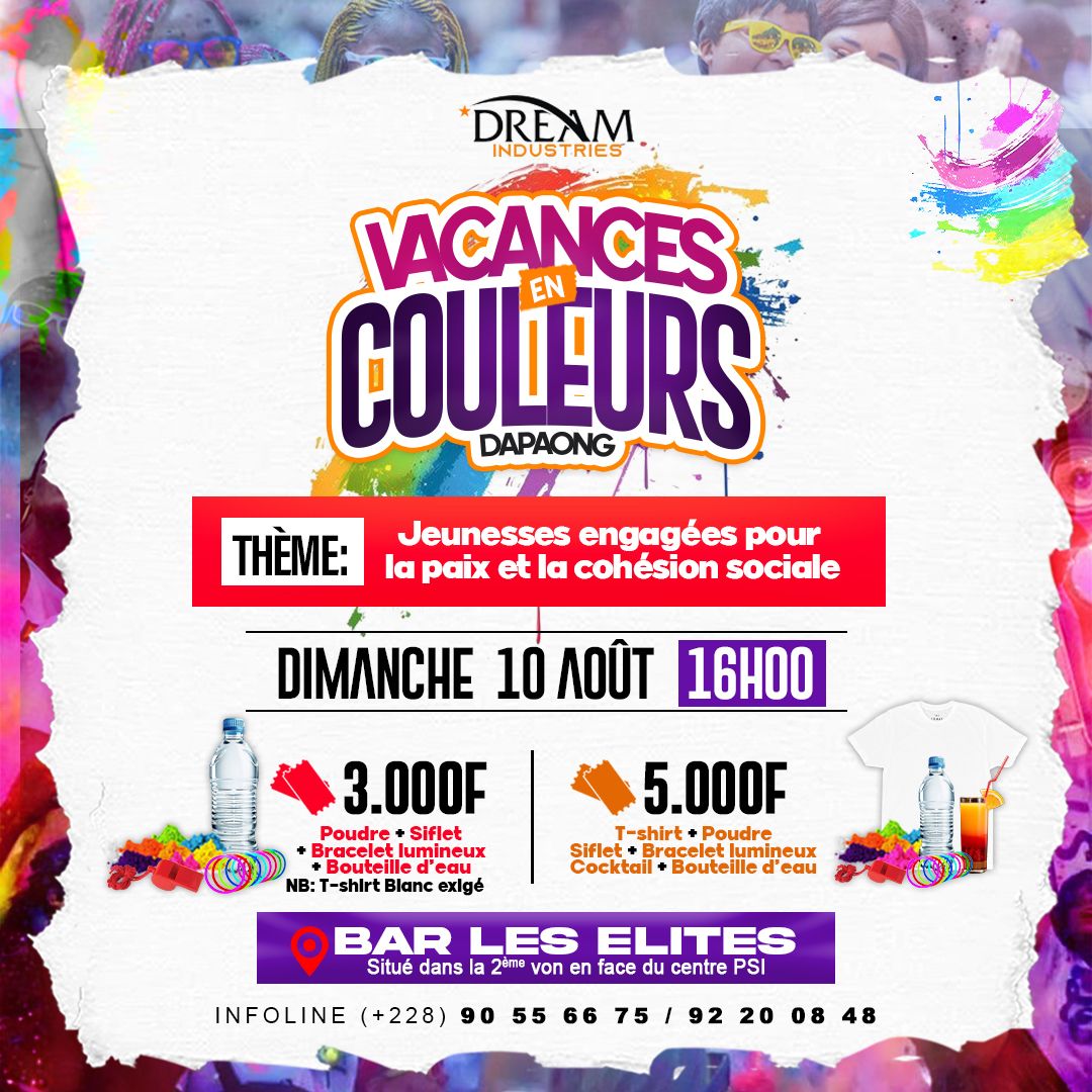 Vacances en Couleurs : Explosion d’ambiance ce 10 août au Bar Les Élites