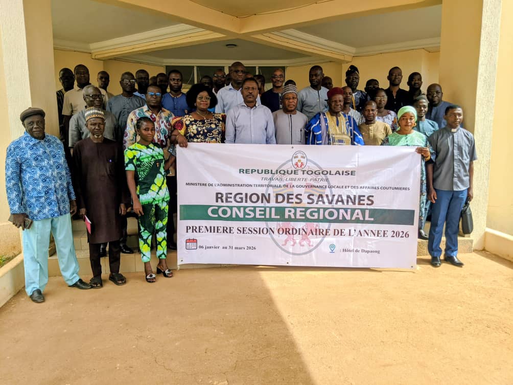 Togo/Région des Savanes : le Conseil régional clôture sa première session ordinaire 2026 sur une note d’espoir et d’ambition